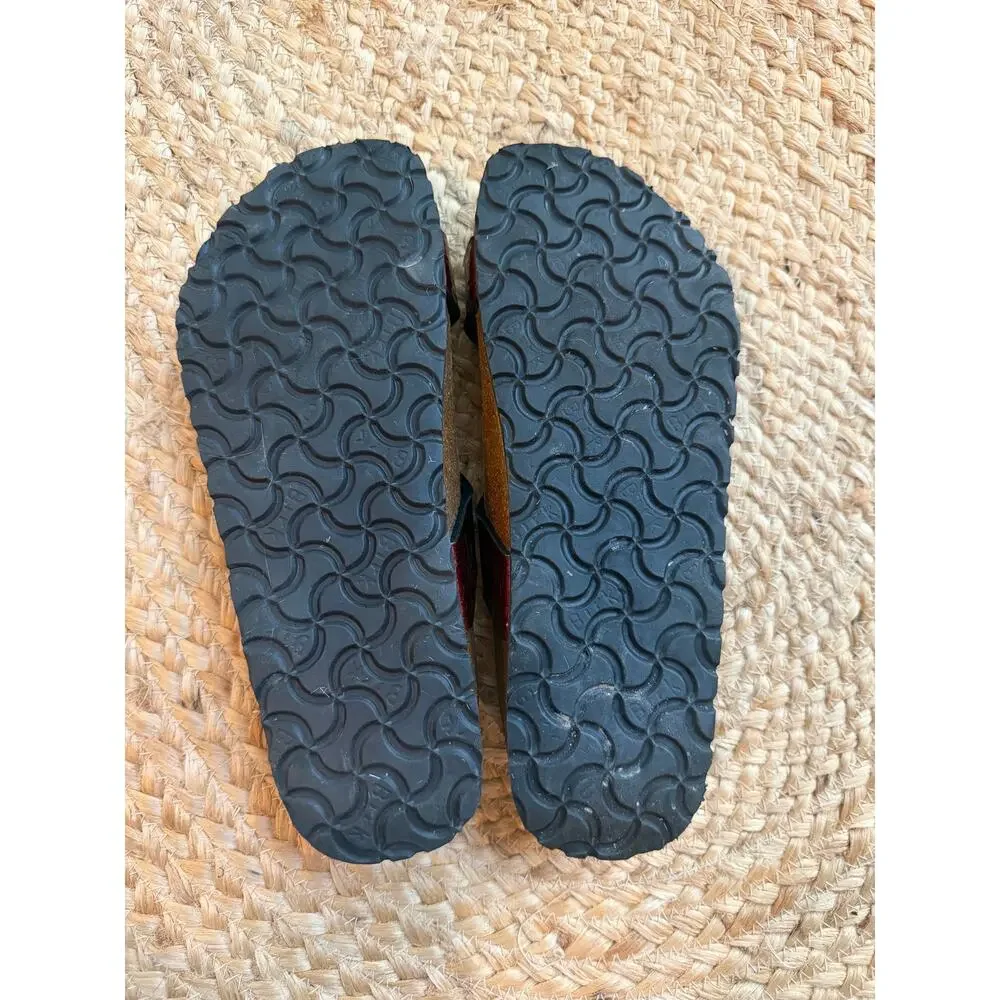 Birkenstock Sylt Sandals – Metallic Red Snake Size EU 39 / US W 8-8.5 Narrow